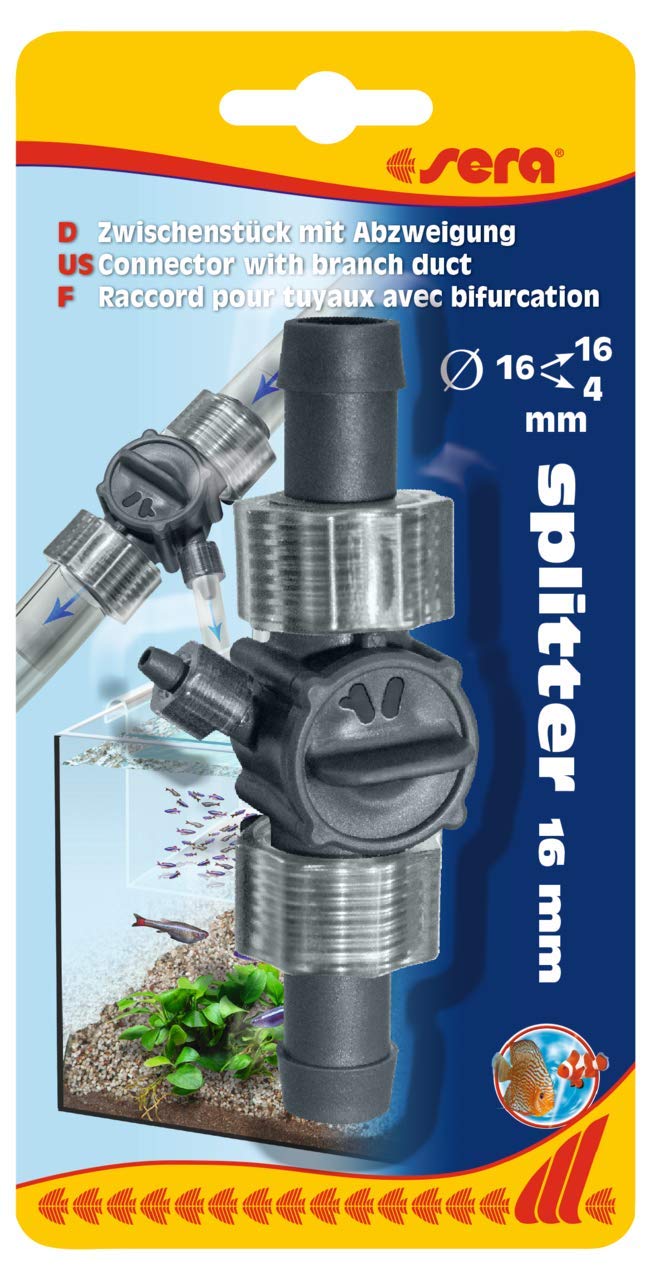 sera Splitter for 16mm Aquarium Hose - Connector with Junction for 4mm Tubing