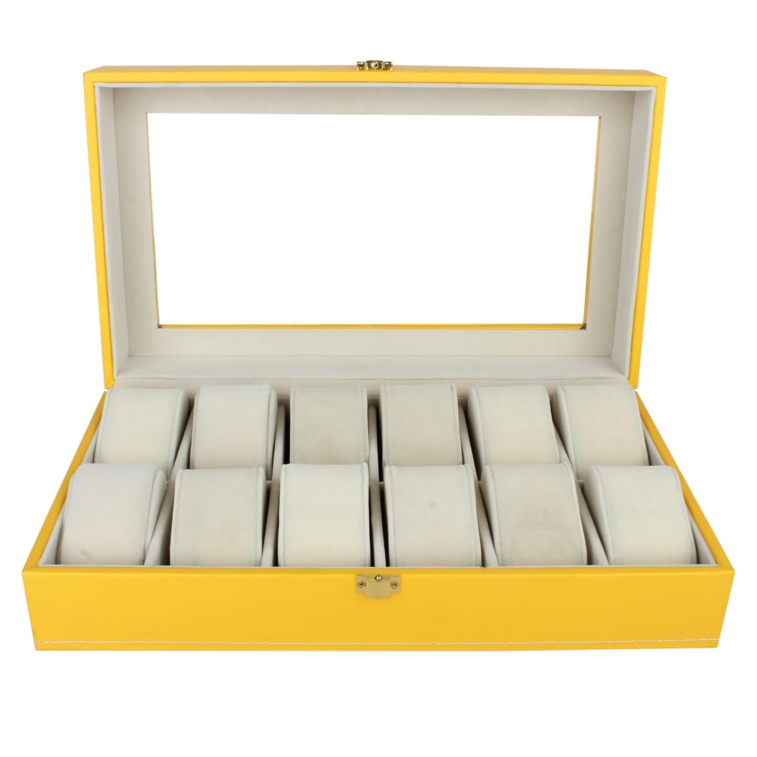PANKATI Mens and Womens Watch Box Holder Organizer Case In 12watche organizers with glass and pocket (Brown) (B0CNVW3M3X) Amazon Price History, Amazon Price Tracker
