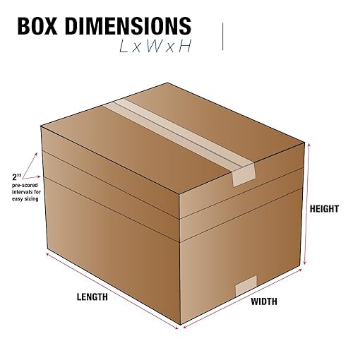 Miniatura 2 de Tape Logic TLMD161616 Cajas de cartón corrugado de profundidad múltiple, 16" x 16" x 16", Kraft (paquete de 10)