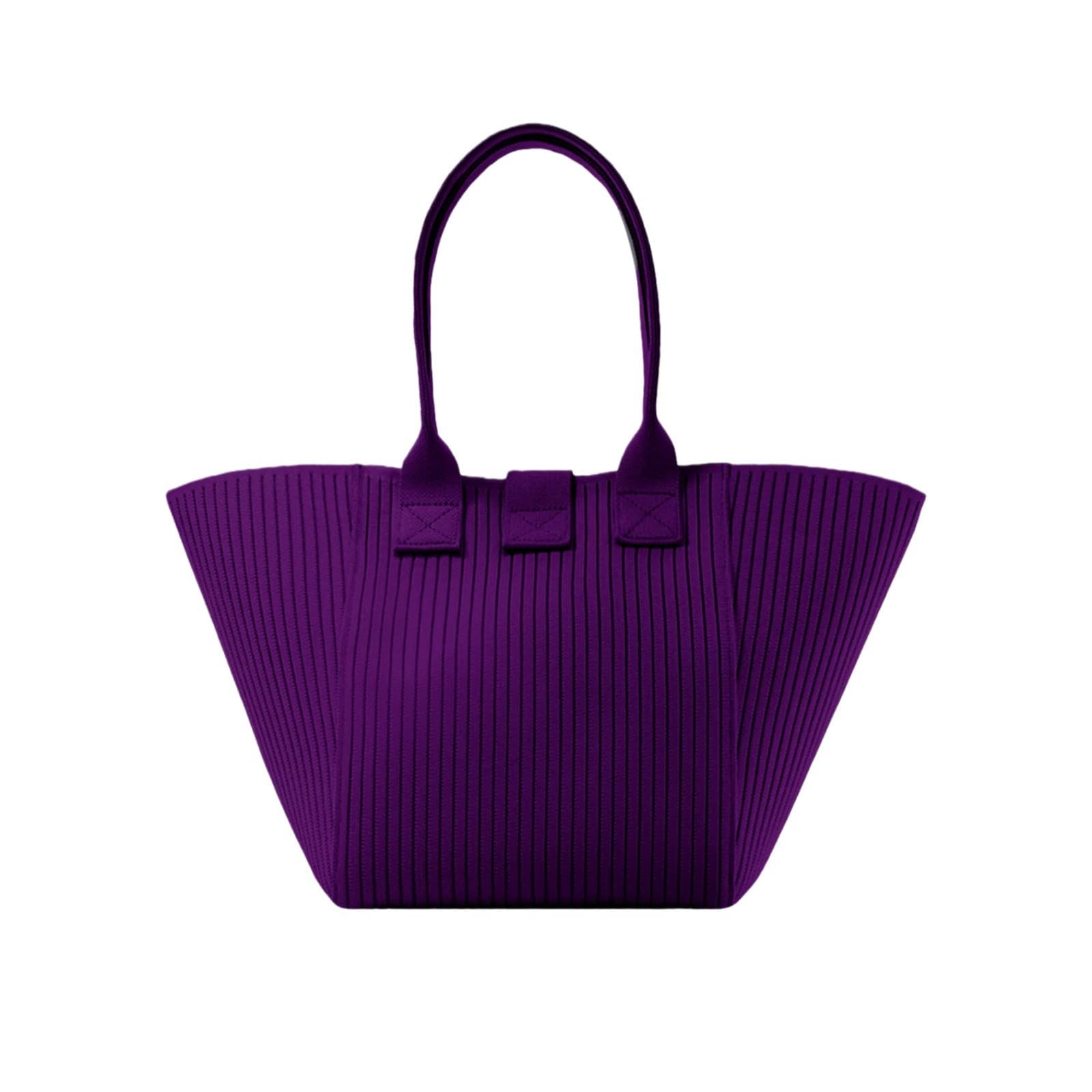 Veslyn 24030 Purple Tote Bag ；Makeup Fashion Large Capacity Shoulder – Top Handle Handbag, Lightweight Carryall For Travel, Work & Everyday
