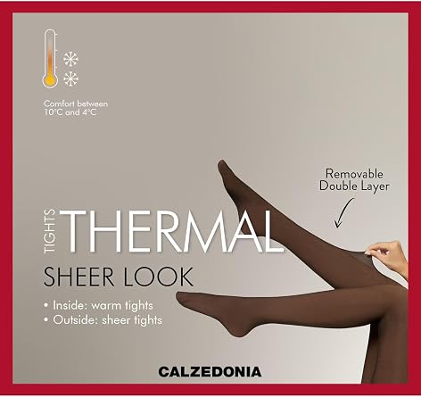 CALZEDONIA Woman's Sheer Thermal Double Tights
