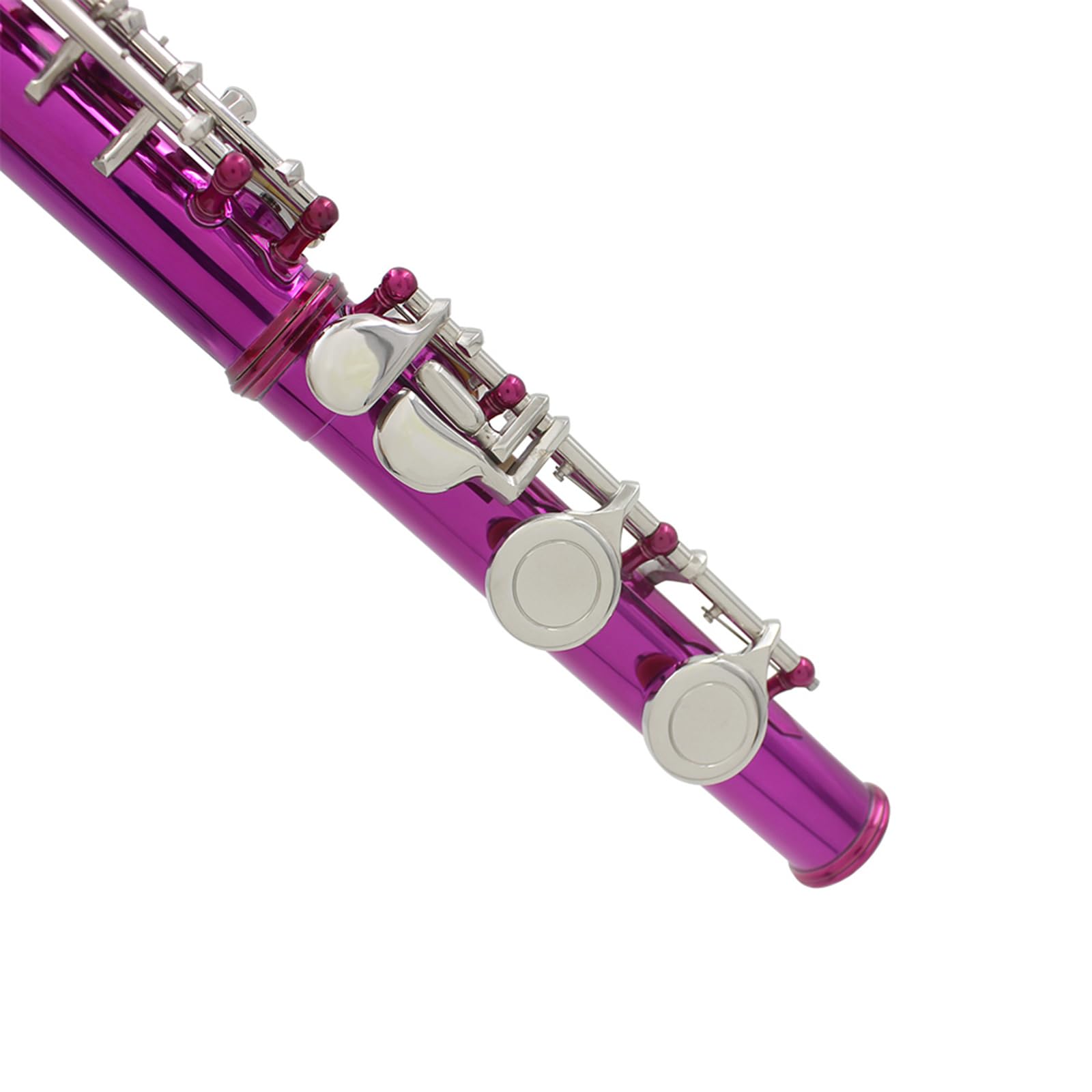Flauta horizontal profesional con bolsa, paño de limpieza, 16 agujeros, tono C cerrado, para instrumentos de cinta escolar, tono C cerrado