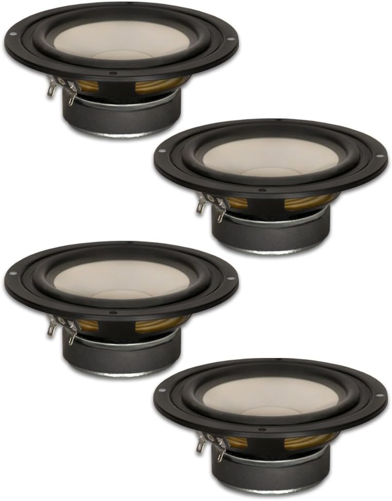 Goldwood Sound, Inc. Stage Subwoofer, Poly Cone 5.25" Woofers 130 Watts Each 8ohm Replacement 4 Speaker Set (GW-S525/8-4)