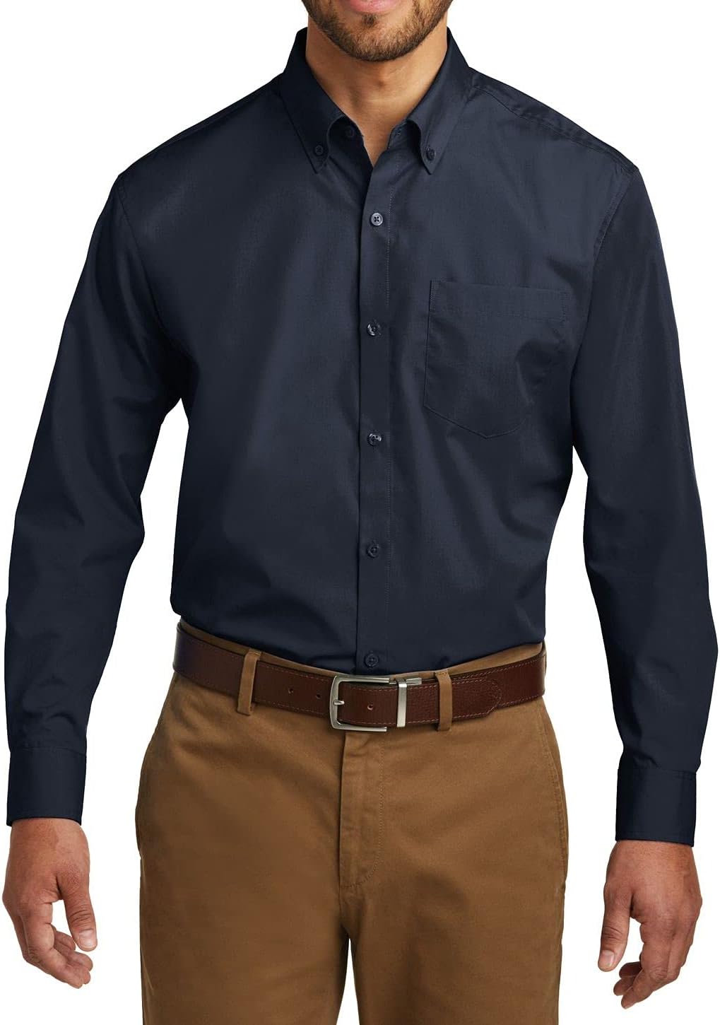 JustBlanks Men’s Dress Shirt Long Sleeve Poplin Button Down Shirts with Pocket Dress Shirt for Mens