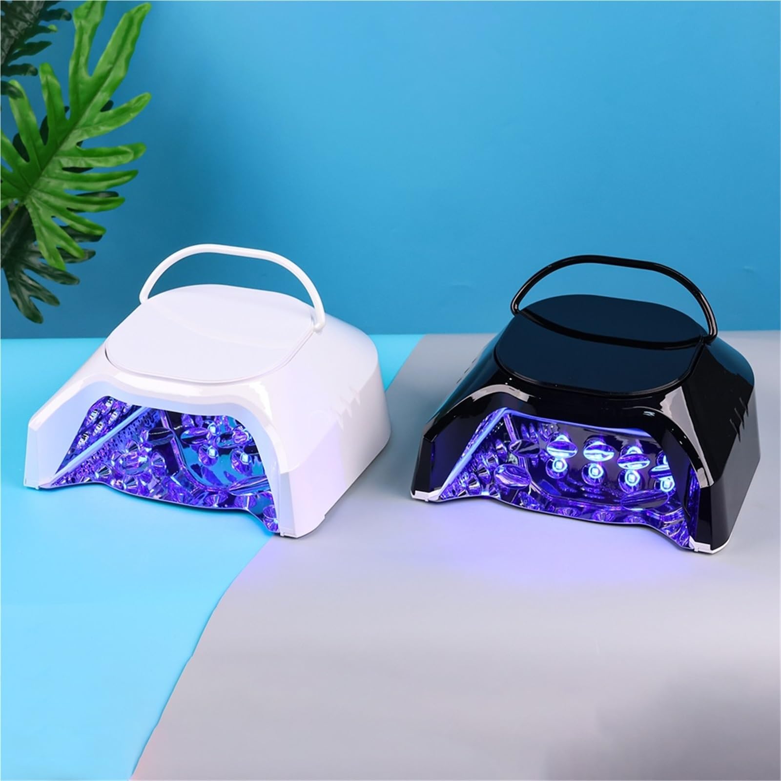 Lampa UV LED 86 W, lampa do paznokci o dużej mocy z metalowym uchwytem, ​​przenośna suszarka, 4 timery, szybko utwardzająca Praktyczny(Full black)