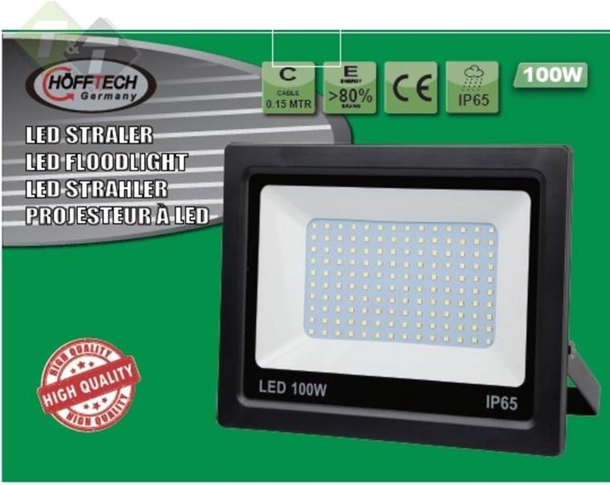 SUPERIUS LED Fluter 100W – 7000 Lumen, IP65, Wetterfest Für Garten, Terrasse, Parkplatz & Außenbereich