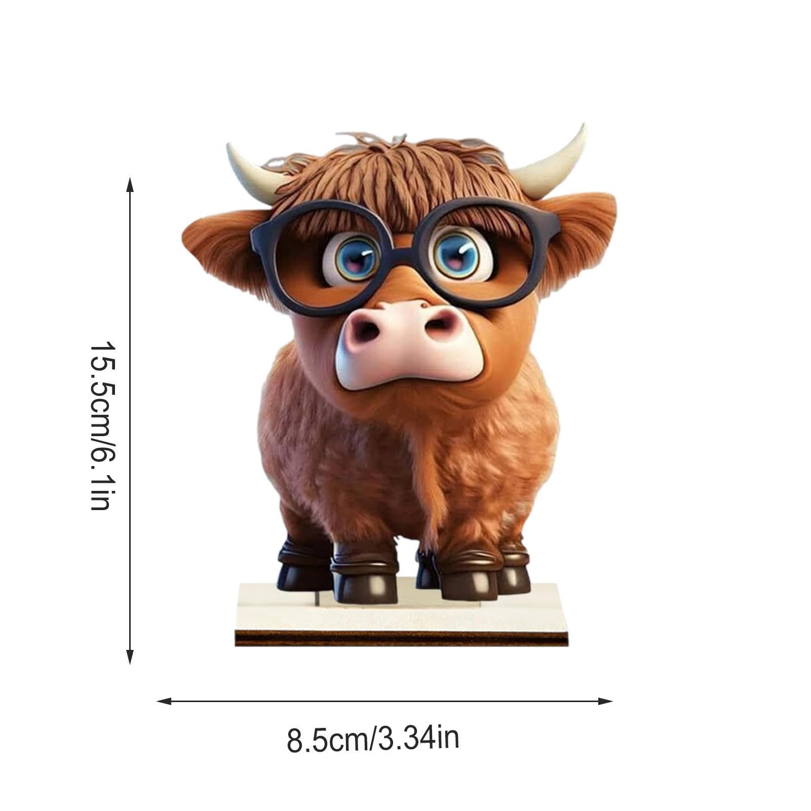 Amazon.co.jp: ハイランドの牛のオーナメント | 木製ハイランド牛の