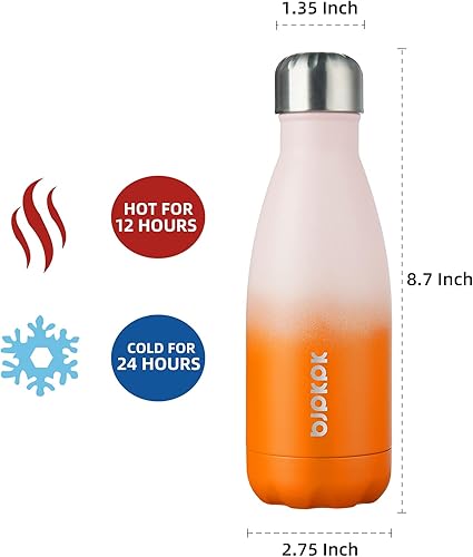 Miniatura 2 de BJPKPK Las botellas de agua aisladas del acero inoxidable de los niños guardan frío y caliente para la escuela, coral