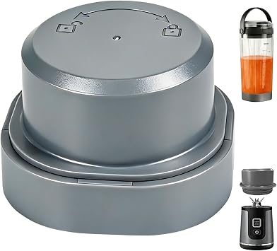 Blade Cover & Vessel Cap Set for Ninja Blast Portable Blender BC100/BC151 Series,Leakproof Food-Grade Grey Blender Accessories, Dishwasher-Safe Replacement Parts for Portable Blenders