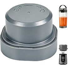 Blade Cover & Vessel Cap Set for Ninja Blast Portable Blender BC100/BC151 Series,Leakproof Food-Grade Grey Blender Accessories, Dishwasher-Safe Replacement Parts for Portable Blenders