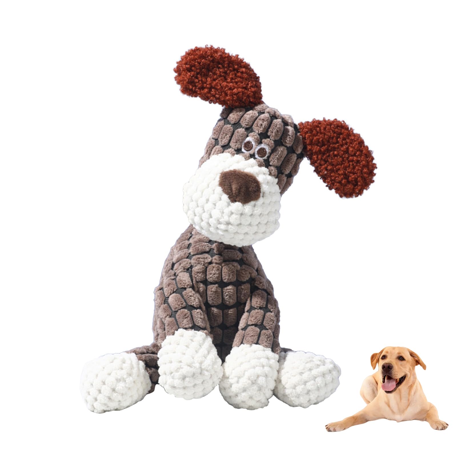 Generisch Indestructible Dog Toy, Squeaky Plush Dog Toy, Dog Gift, Puppy Toy, Interactive Dog Toy, Cuddly Toy for Teething Dogs (Dog)