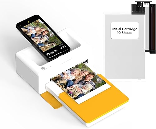 KODAK Dock Plus 4x6'' Photo Printer, 10 Sheets, Docking & Bluetooth Smartphone Printer for iPhone & Android, Instant Color Prints, 4PASS Dye Sublimation