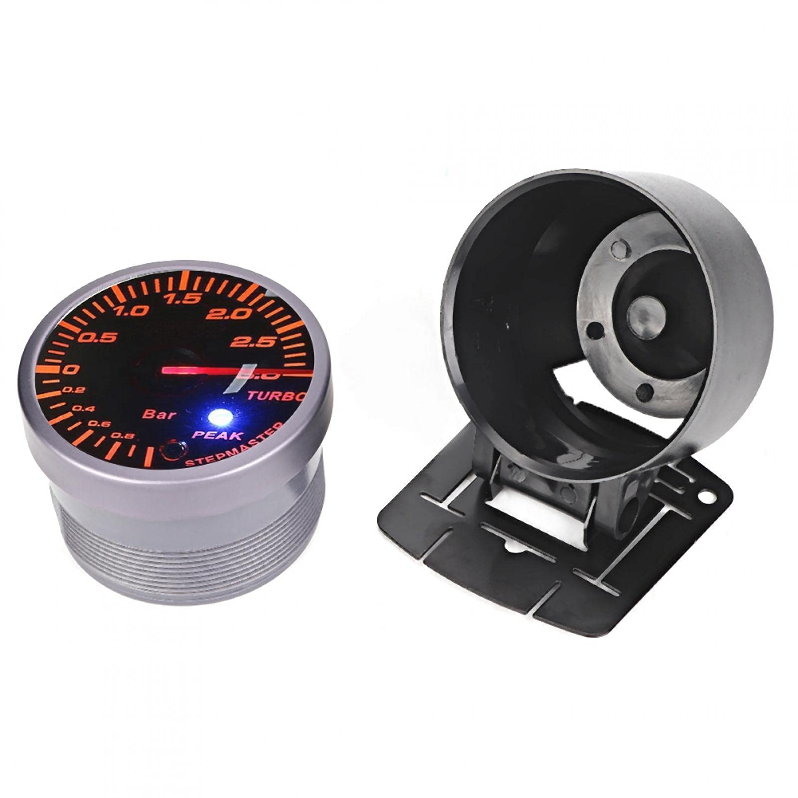 Miernik podciśnienia Turbo Boost, wskaźnik Turbo doładowania samochodu DC12V, 2,5 cala 60mm 3.0 Bar LED modyfikacja samochodu Turbo doładowania wskaźnik miernika