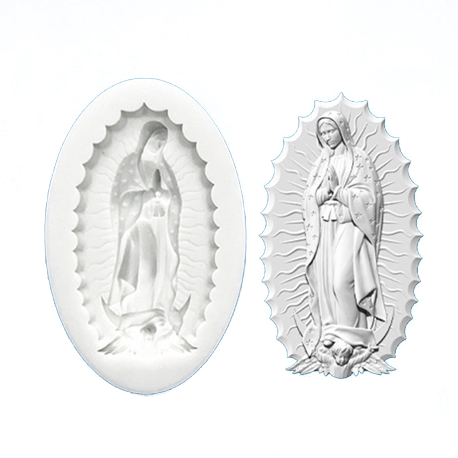 COOLHOOD Angel Embossed Baking Molds Silicone for Easy Releases Chocolate Fondant Craft Projects Angel Relief Pendants Silicone Molds