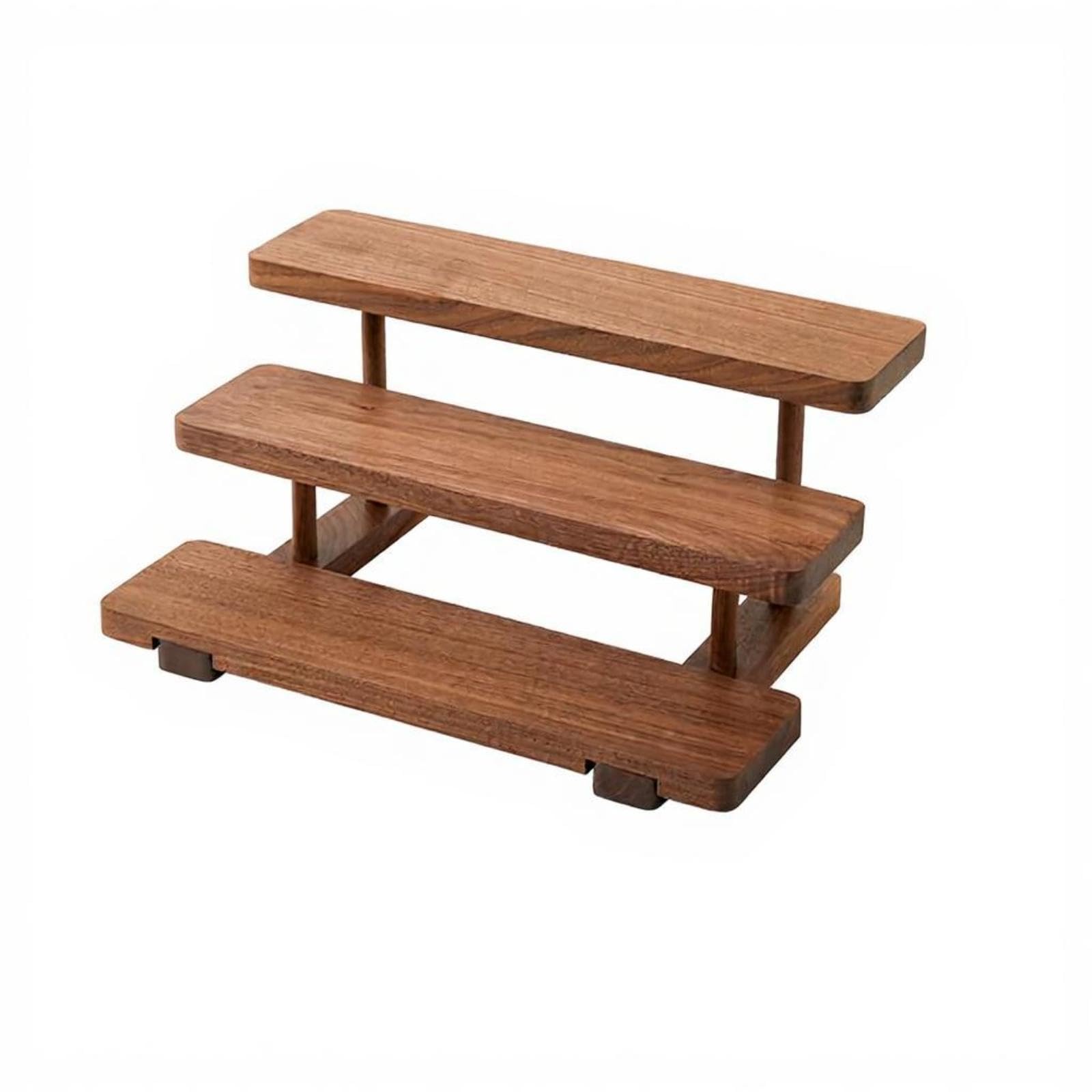 Enakshi® Wooden Storage Organizer, Multi-Tier Display Shelf, Desktop Perfume Stand 4P 3T Ladder Walnut|Home & Garden | Furniture | Sofas Loveseats & Chaises-image-39