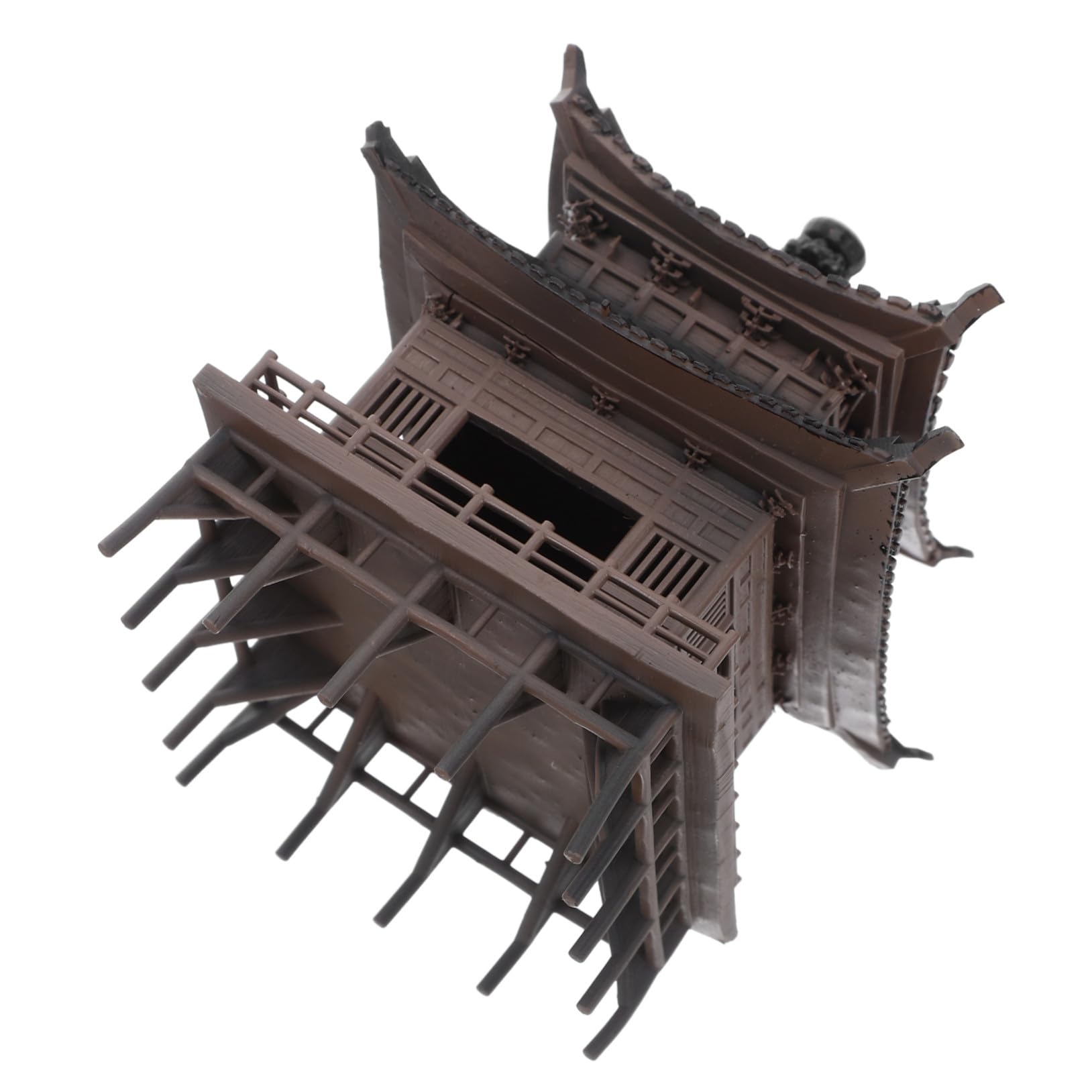 Pabellón zen miniatura Alipis, adorno de arquitectura tradicional para acuarios y peceras