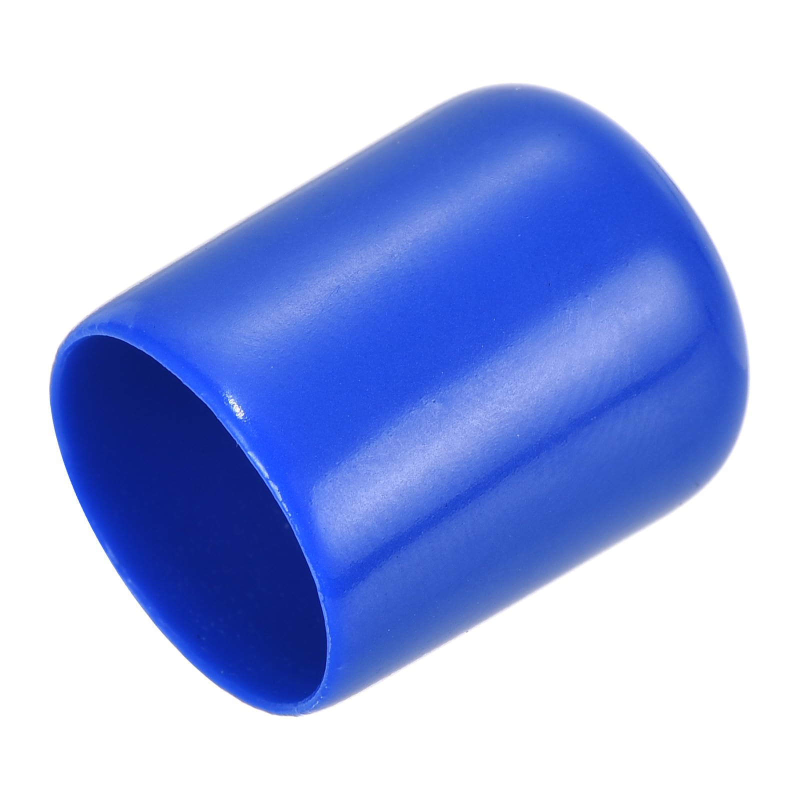 uxcell 20pcs Rubber End Caps 15mm ID Vinyl Round Tube Bolt Cap Cover Screw Thread Protectors Blue