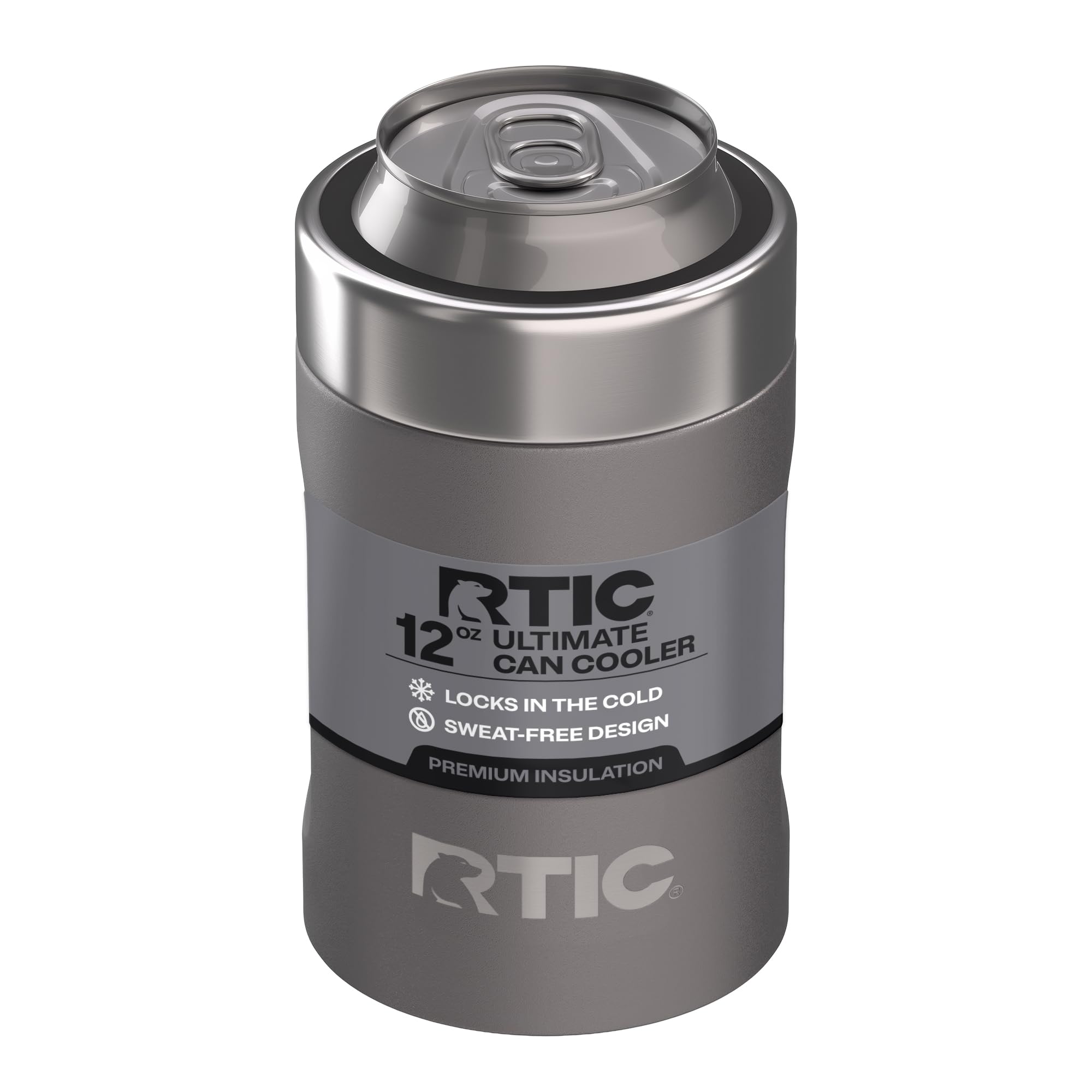 12oz Ultimate Can Cooler Holder with Lid, Double-Wall Insulated Chiller for Beer, Soda, B…