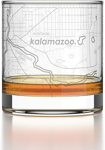 Vista 139 de Well Told Vaso grabado de Washington DC Map Rocks, vidrio de whisky antiguo (11 onzas, transparente), regalo para los amantes del whisky 147-Claro