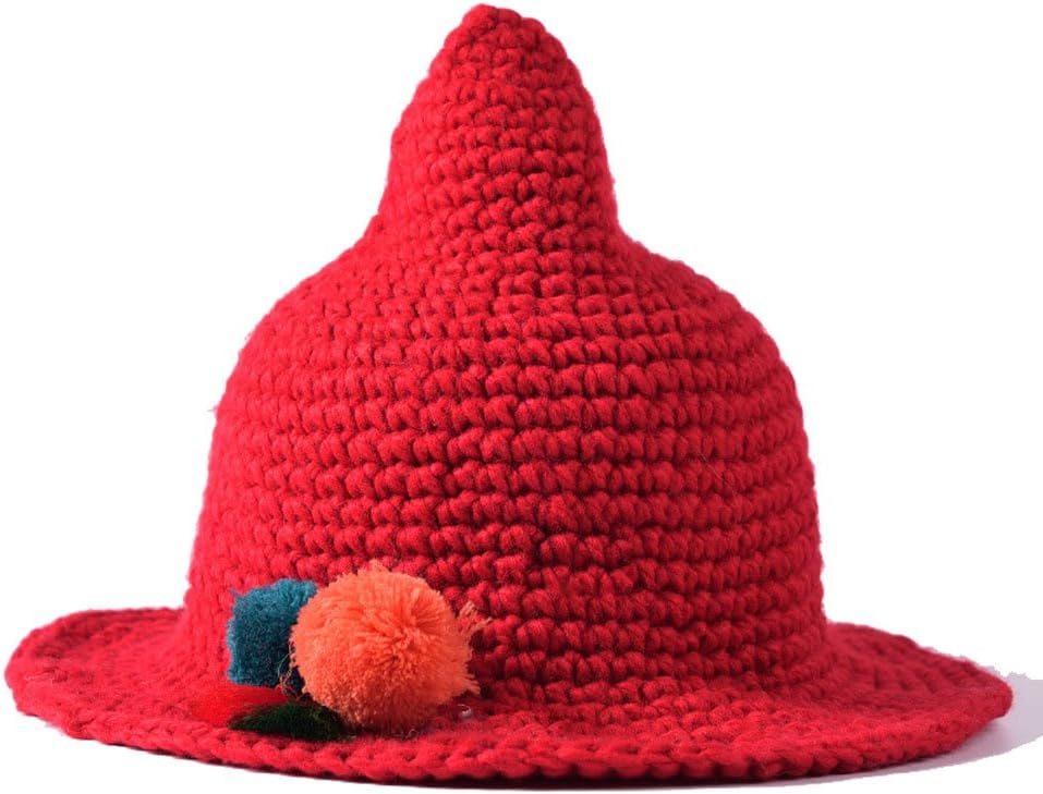Handmade Crochet Knitted Witch Hat Costume Warm Beanie Cap