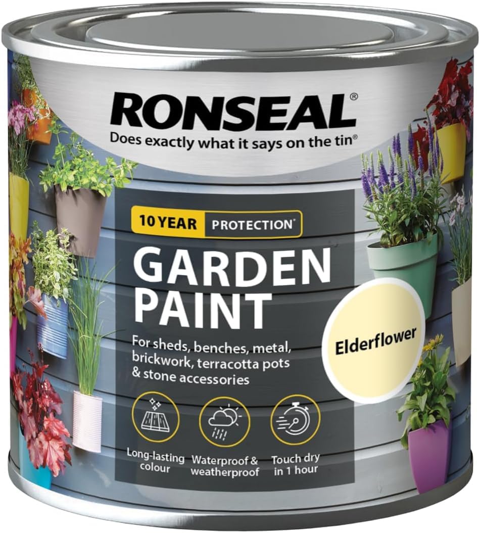 SuperGift.com Garden paint adds colour, waterproofs, and improves water repellence (ElderFlower, 0.25 Liters)