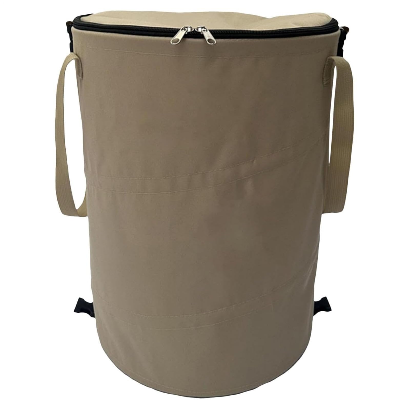 Ahhzyys Foldable Camping Rubbish Bin, 37 L Rubbish Bag Stand for Motorhome, Reusable Outdoor Rubbish Container, Multifunctional Storage Bin with Lid, Garden Waste Bag with Zip