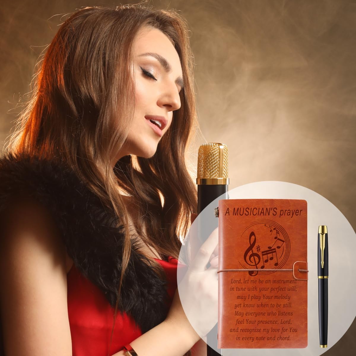 Music Lover Gifts Music Teacher Gifts for Women Leather Journal Notebook Music Teacher Appreciation Gifts Music Lover Gifts for Teacher Musicians Women Men Friend on Birthday Graduation Christmas - Image 6