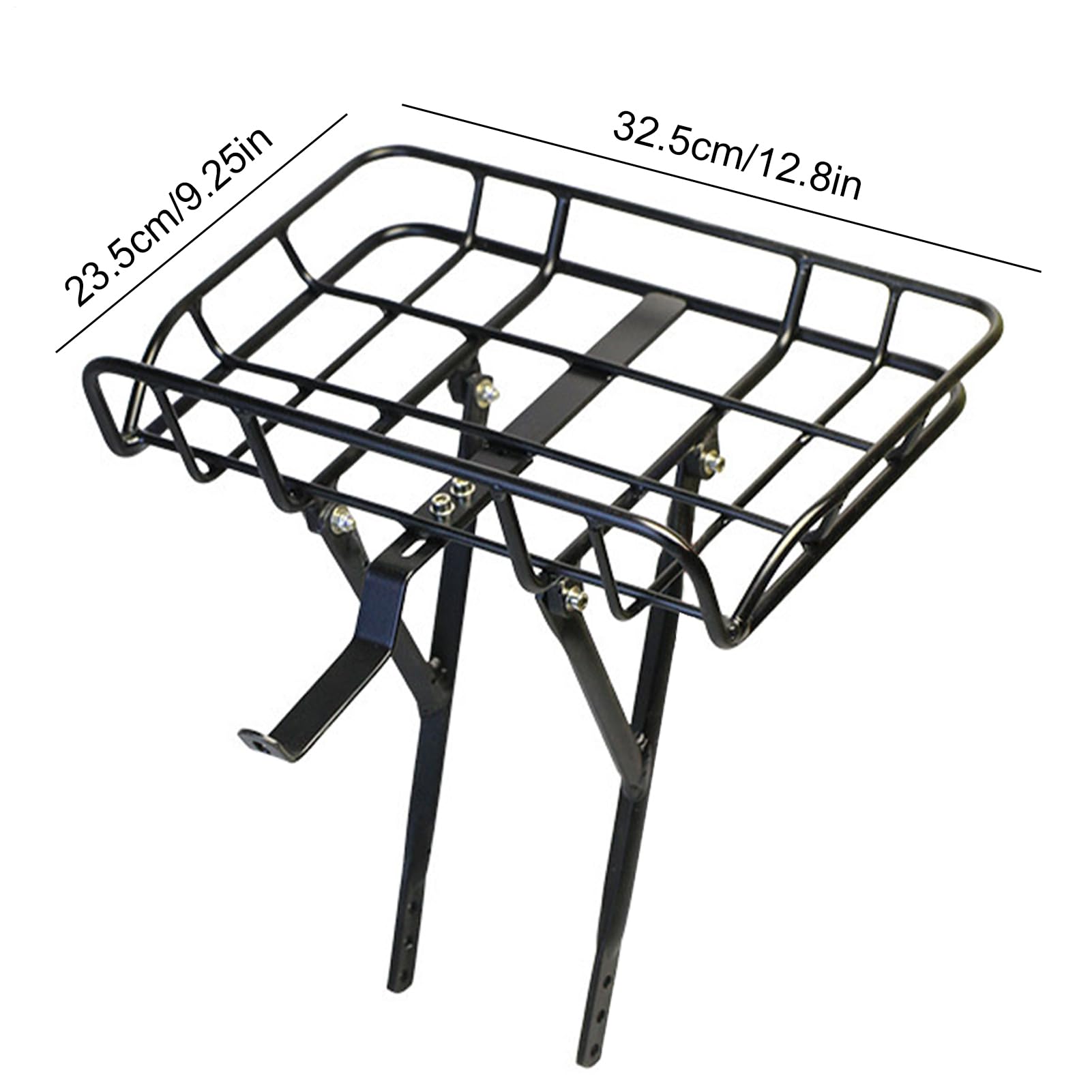 Cestino portabiciclette – in metallo di grande capacità, sgancio rapido, montaggio frontale staccabile, cestino per bici da strada, mountain bike, pendolarismo, borsa della spesa, basket, calcio
