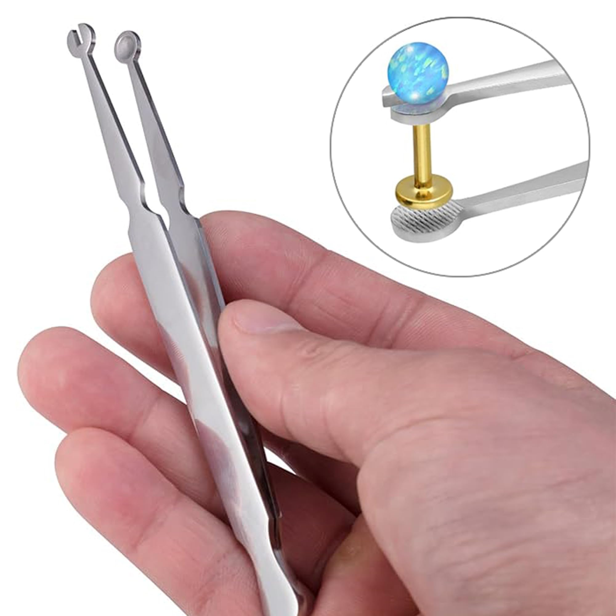 Pręt do przekłuwania uszu, drążek do piercingu do wszystkich prętów piercingowych, wszechstronne narzędzie do przekłuwania uszu, wargi wodnej, języka, brwi przegrody nosowej