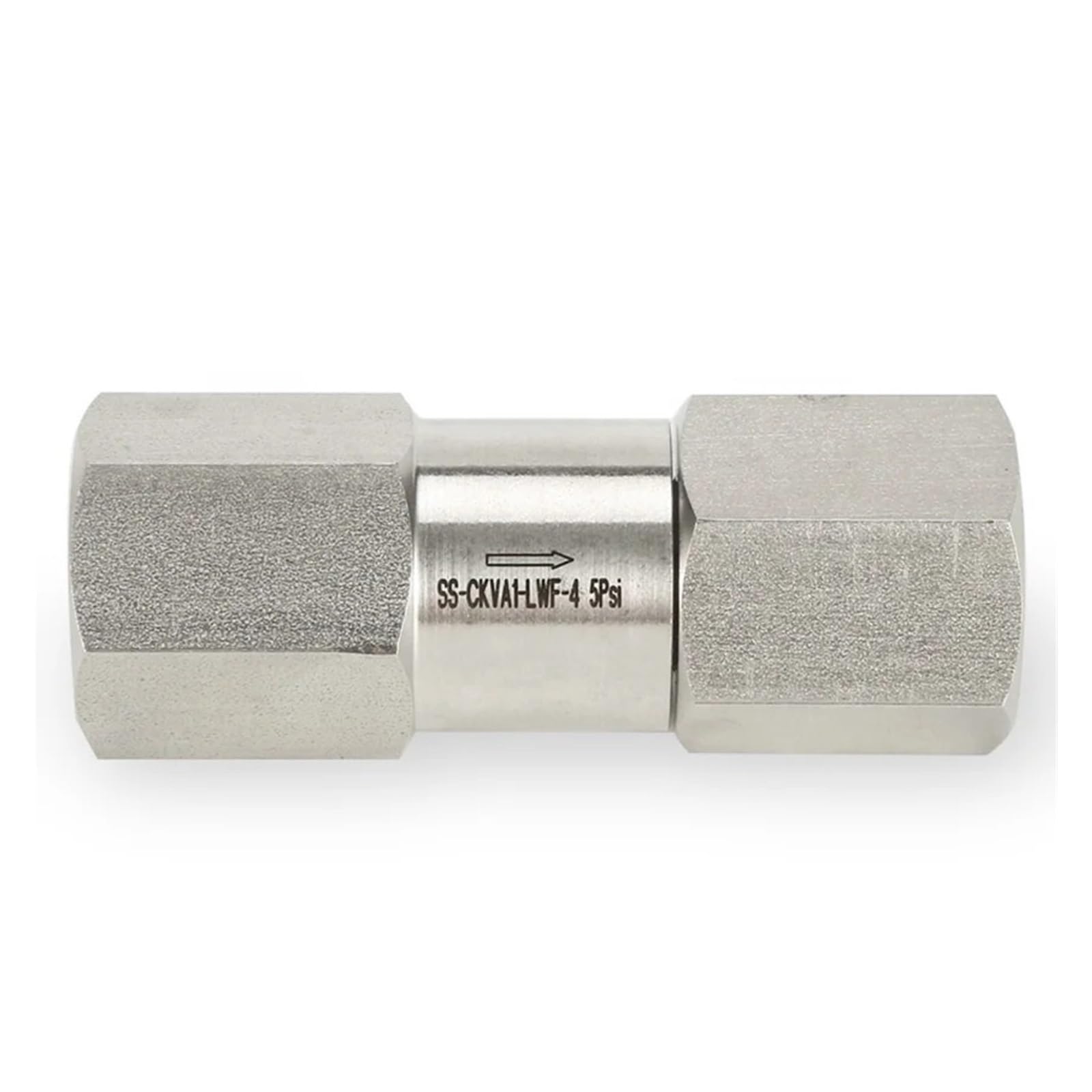 Clapet anti-retour unidirectionnel femelle mâle 3/8 NPT acier inoxydable 316