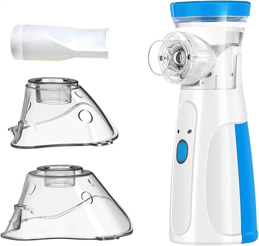 Nebulizer, Portable Mesh Nebulizer for Adults &amp; Kids, Mini Handheld Ultrasonic Inhaler, Low-Noise Steam Vaporizer for Home...