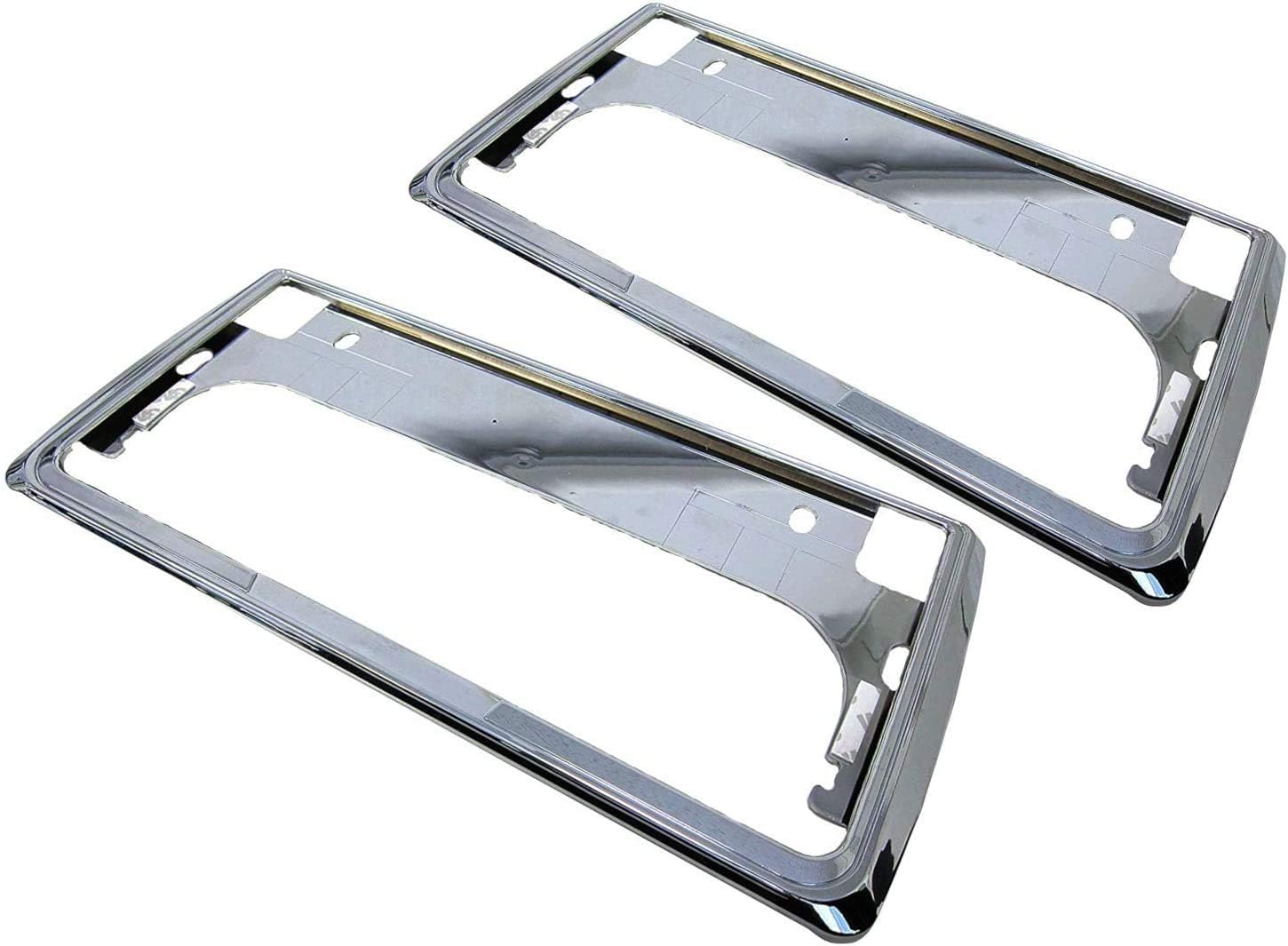 Fine Parts Japan License Plate Frame for Cars, Standard Cars, Suitable for Light Vehicles Plated Silver, Set of 2 For 1 Car
