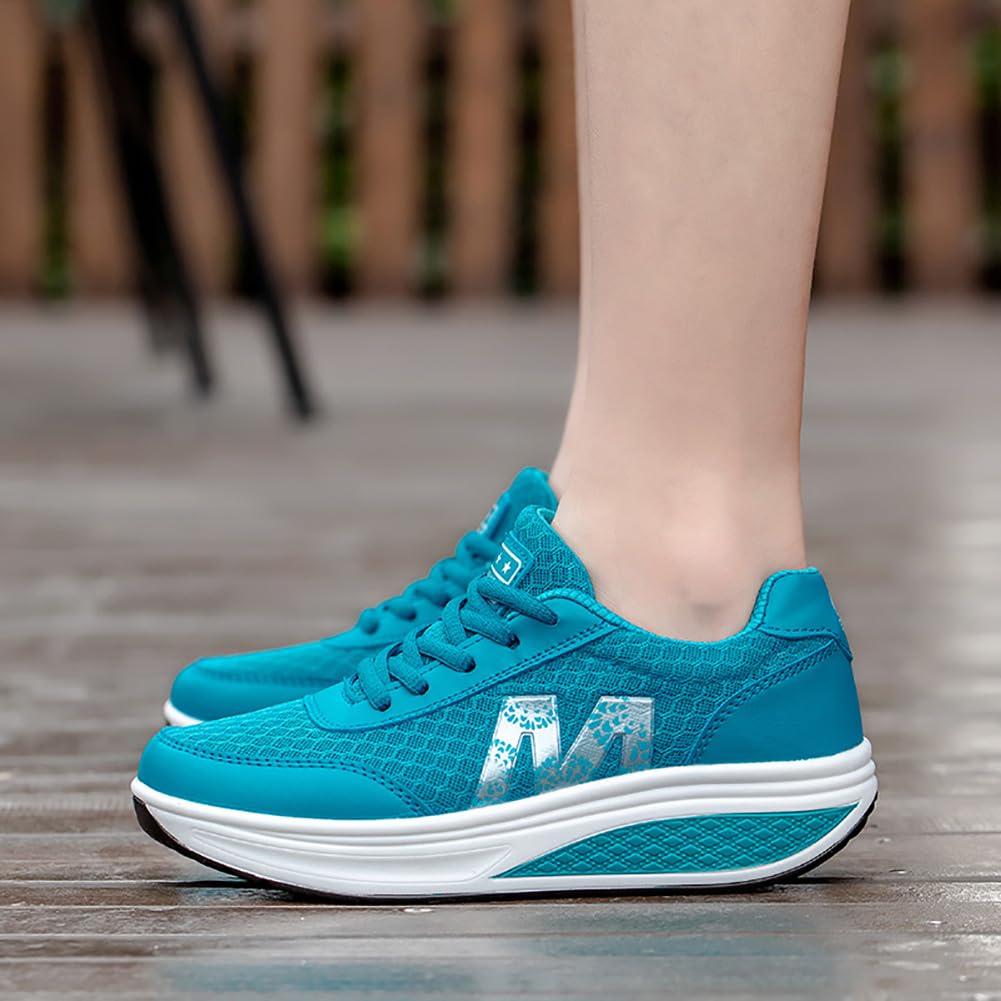 damskie wyszczuplające buty do chodzenia, trampki, klin, platforma, buty typu sneakers