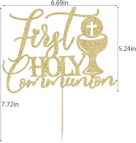 Miniatura 7 de Decoración para tartas de primera comunión, adecuada para Ramadán, bautismo, bautismo religioso, baby shower, cumpleaños de niños, Dios bendiga,