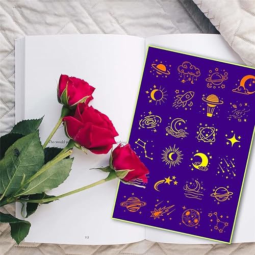 Miniatura 5 de CRASPIRE Sellos celestiales transparentes para hacer tarjetas, álbumes de recortes, manualidades, decoraciones de bricolaje, luna y estrellas,