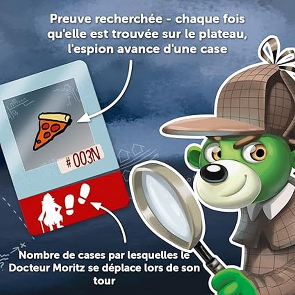 Trefl -Spy Guy-Kooperacyjna gra detektywistyczna Poszukiwanie dowodów i łapanie przestępcy, Grand Plateau z miastem, gra rodzinna dla dorosłych i dzieci od 5 lat