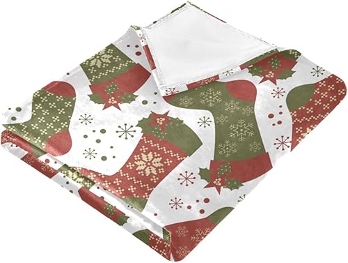 Miniatura 2 de KLL Christmas Socks Collection Sofa Throw Blanket 50x60 Inches Comfy Holiday Blanket for Bedroom, Camping, Chair