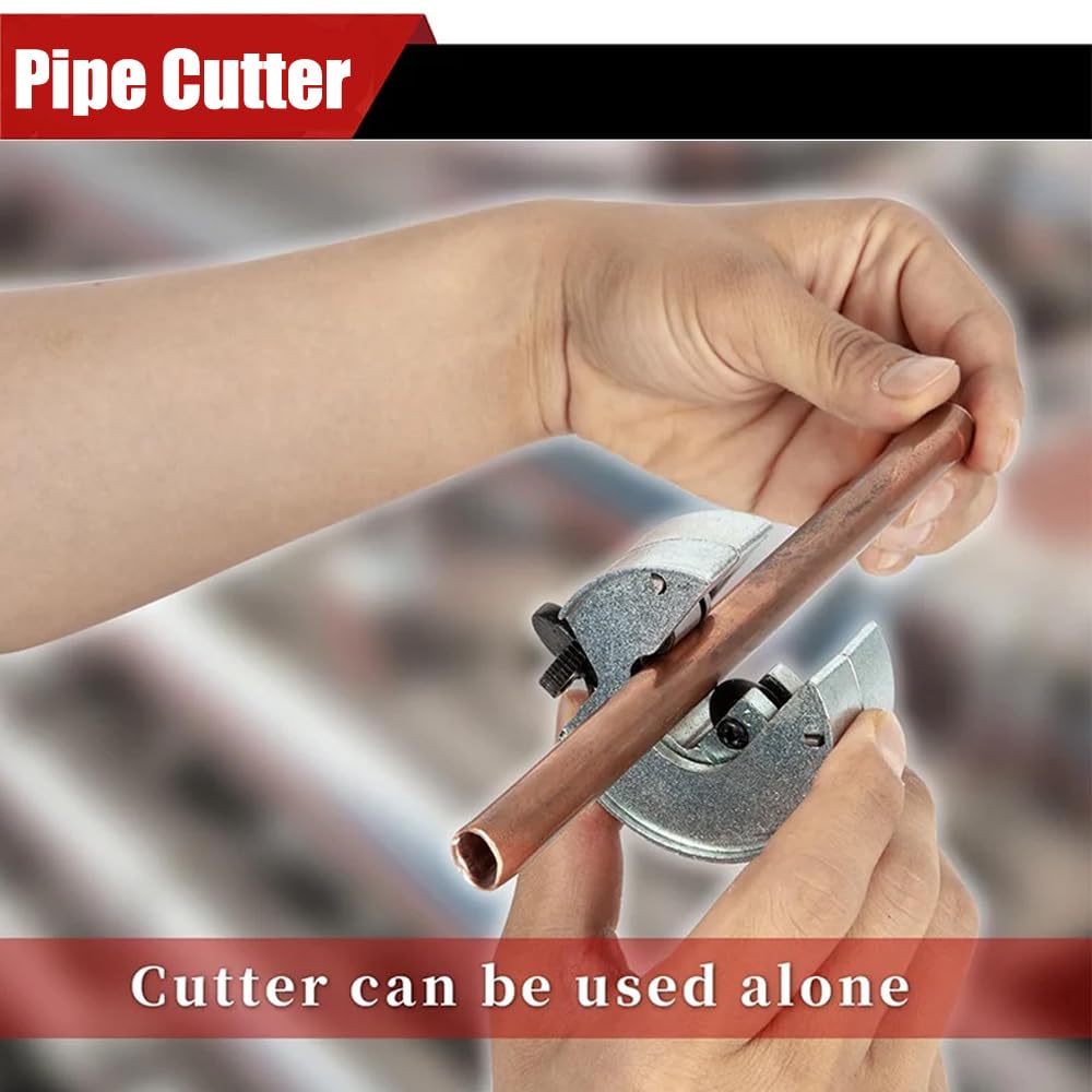 Ratcheting Tubing Cutter, 2025 New Upgrades Copper Pipe Cutter, Tubing Cutter 1/4