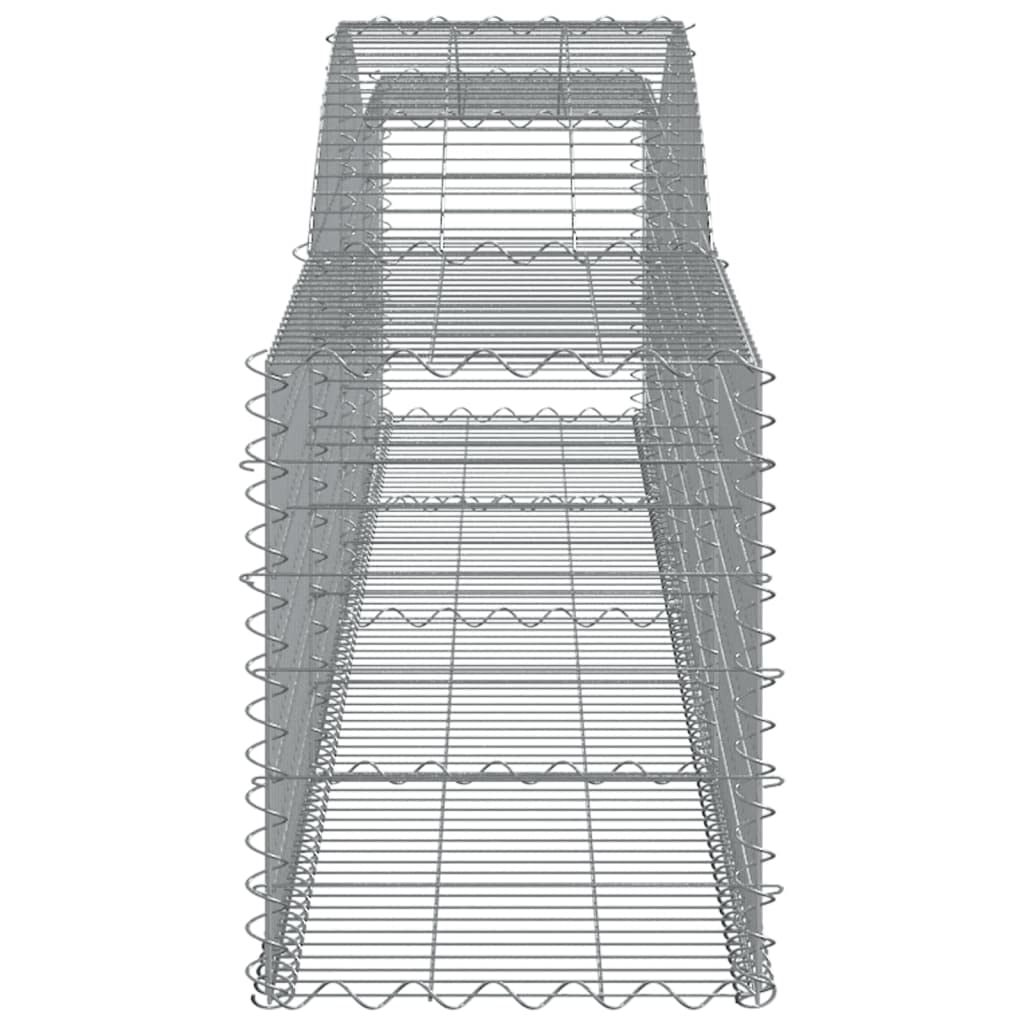 Gabionen 25er Set, Gabionenkörbe Metall Steinkörbe mit Hochbogen, Steingabione Steinkorb Mauer Hochbeet Steingabionen Gabione Drahtkorb Wand, 5x10cm Maschenweite, 400x50x60/80cm