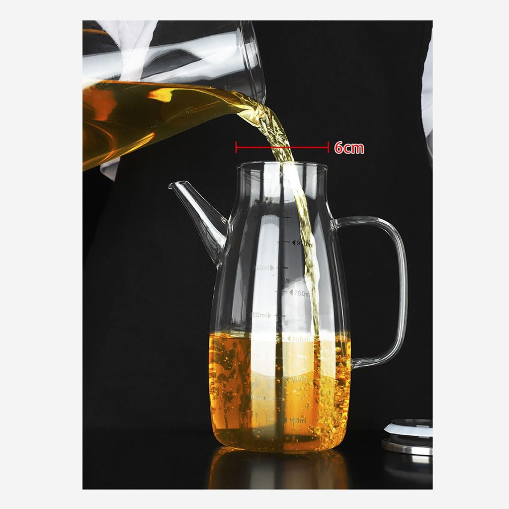 Küche mit Tankflaschen, Ölspenderflasche aus Glas, Sprühflasche for Öl und Flüssigkeiten aus Glas und Edelstahl(1000ML)