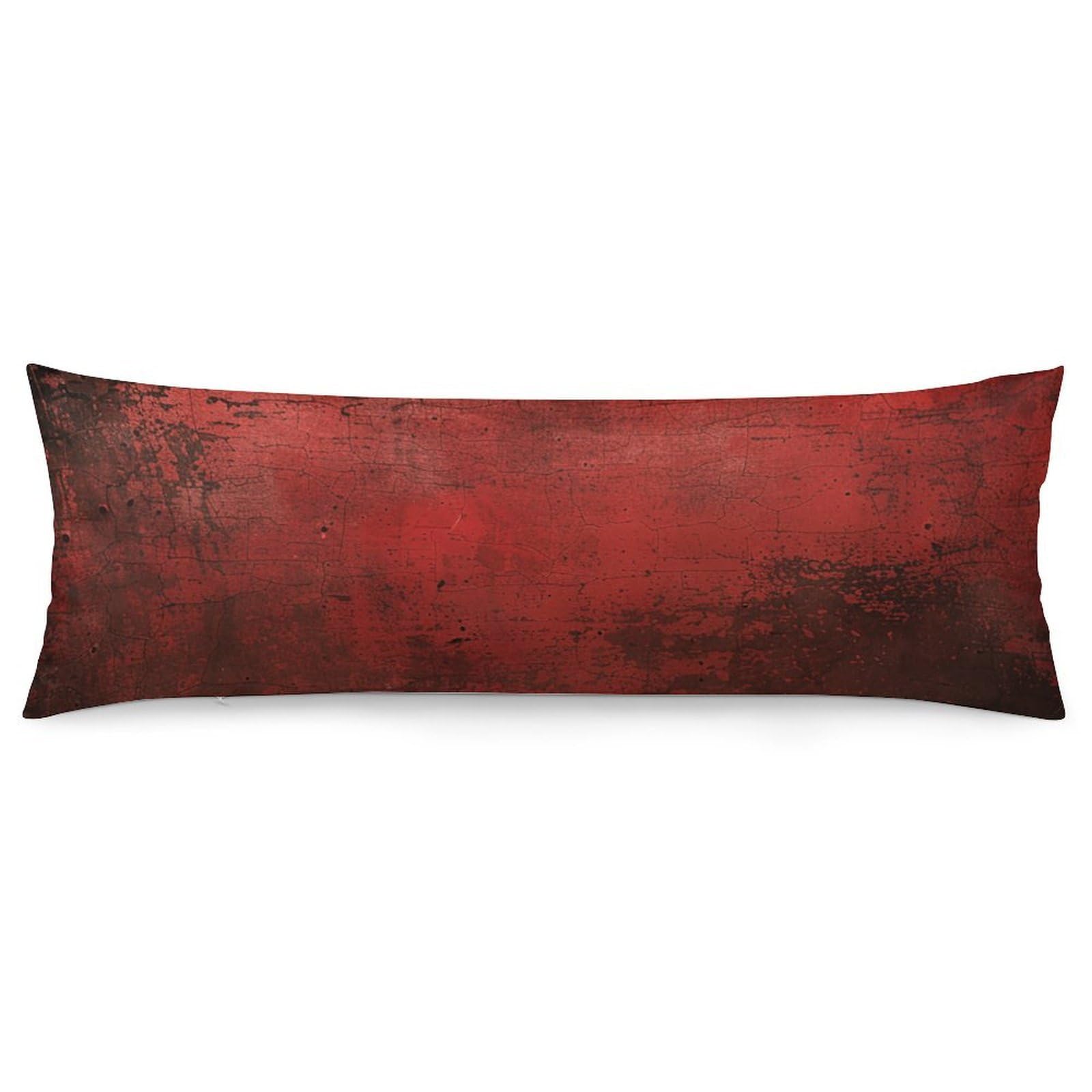 2 Pack Pillow Cases for Hair and Skin, Soft Breathable Pillow Case Covers with Hidden Zipper, Red Texture Image Pillowcase 20"x54" Pillow Covers for Sleeping Gift