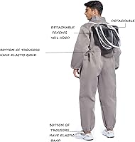 Vista 3 de ANDES Traje de apicultor para hombres y mujeres – Suministros universales de apicultura Trajes de abeja con velo y guantes de piel de oveja