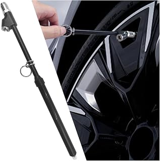 Dual Head Tire Pressure Gauge, Heavy Duty Tire Air Gauge Range 10-150PSI, Straight-On Truck Tire Pressure Gauge, Extended Tube Tire Pressure Checker for Semi Truck, Car, RV, Bus, Motorcycle