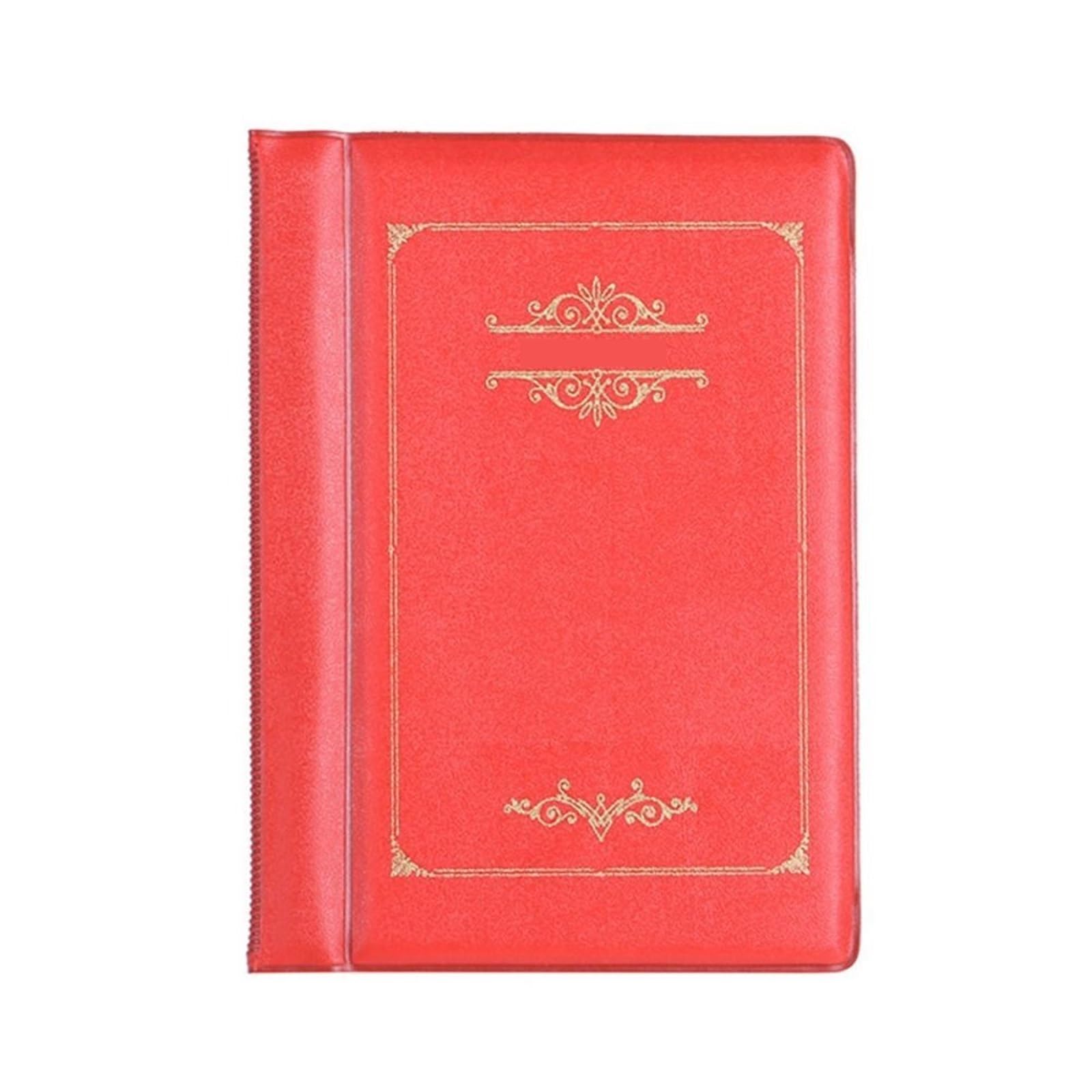QuxetlRyz Coin Collection Album PVC Coin Holder 120 Pockets Money Book Collection Commemorative Holders Coins Storage Album(Red 1)