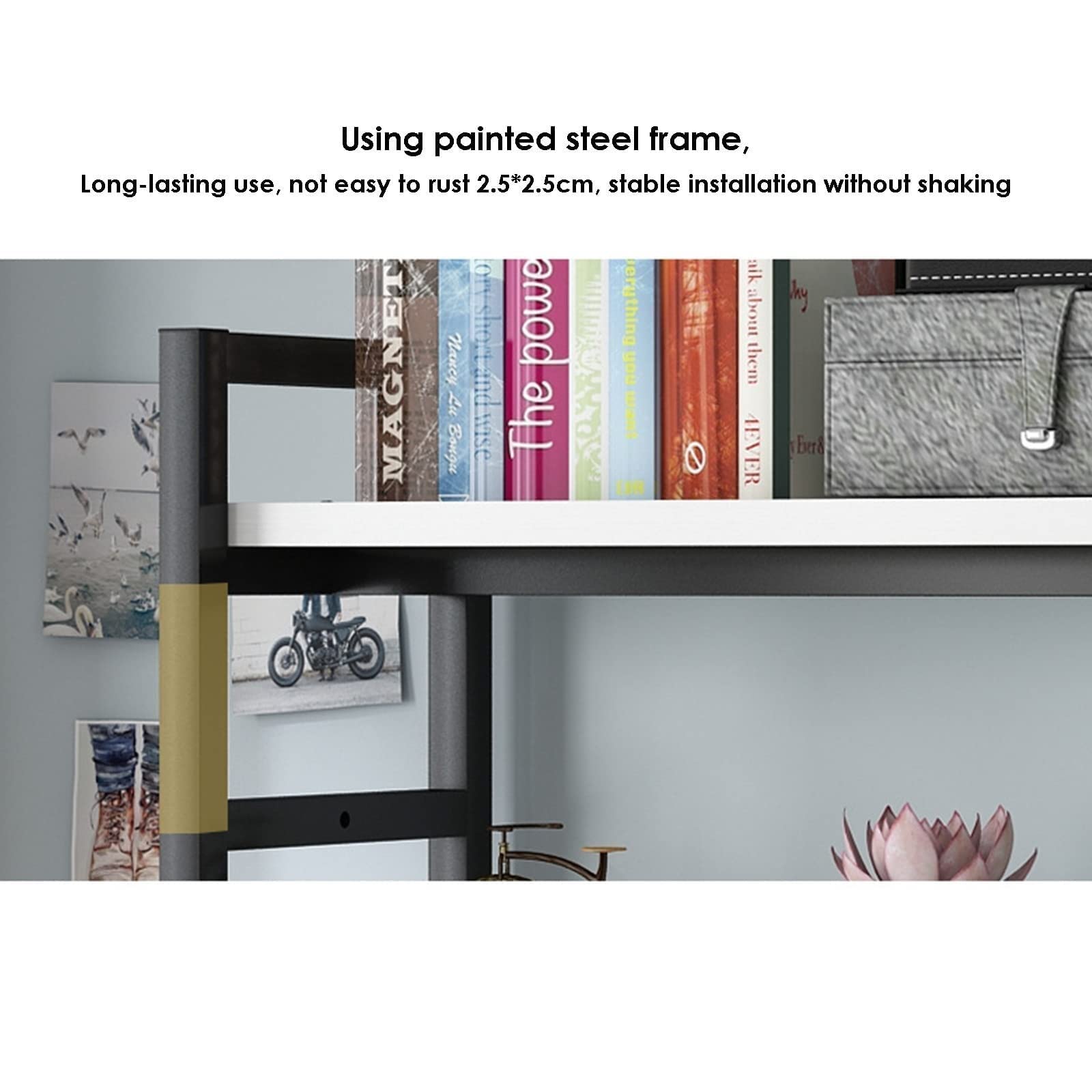 Amazon.co.jp: 2段デスクトップブックシェルフ - 机のオルガナイザー