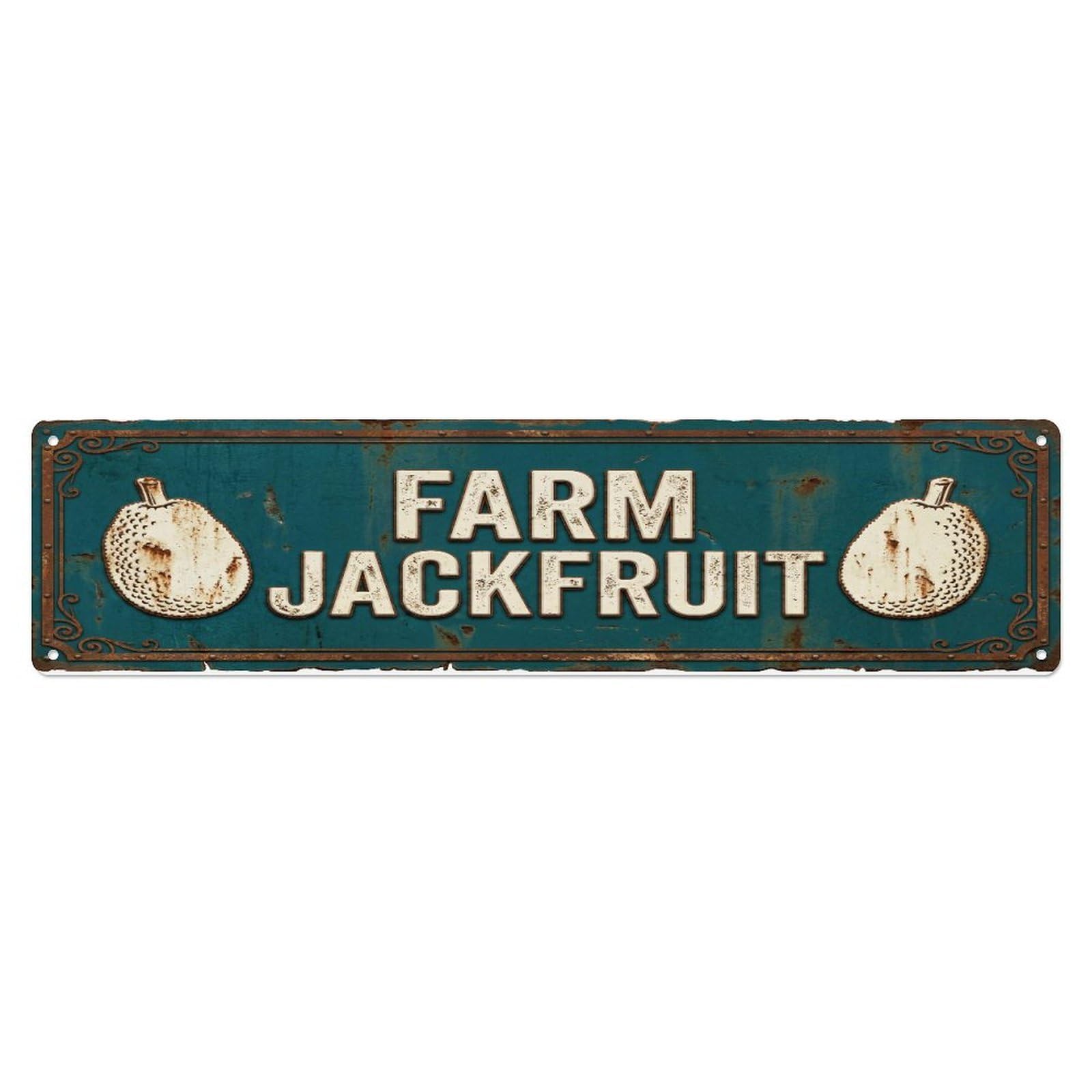 Metal Tin Sign FARM JACKFRUIT Vintage Fruit Rustic Farmhouse