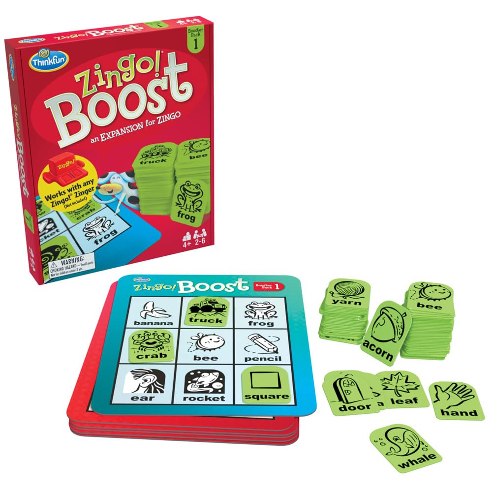 ThinkFun Zingo! Booster Pack #1 - Exciting Expansion Pack for Zingo! Game | Engages Kids in Learning | Enhances Memory & Word Recognition Skills | Trusted by Families Worldwide