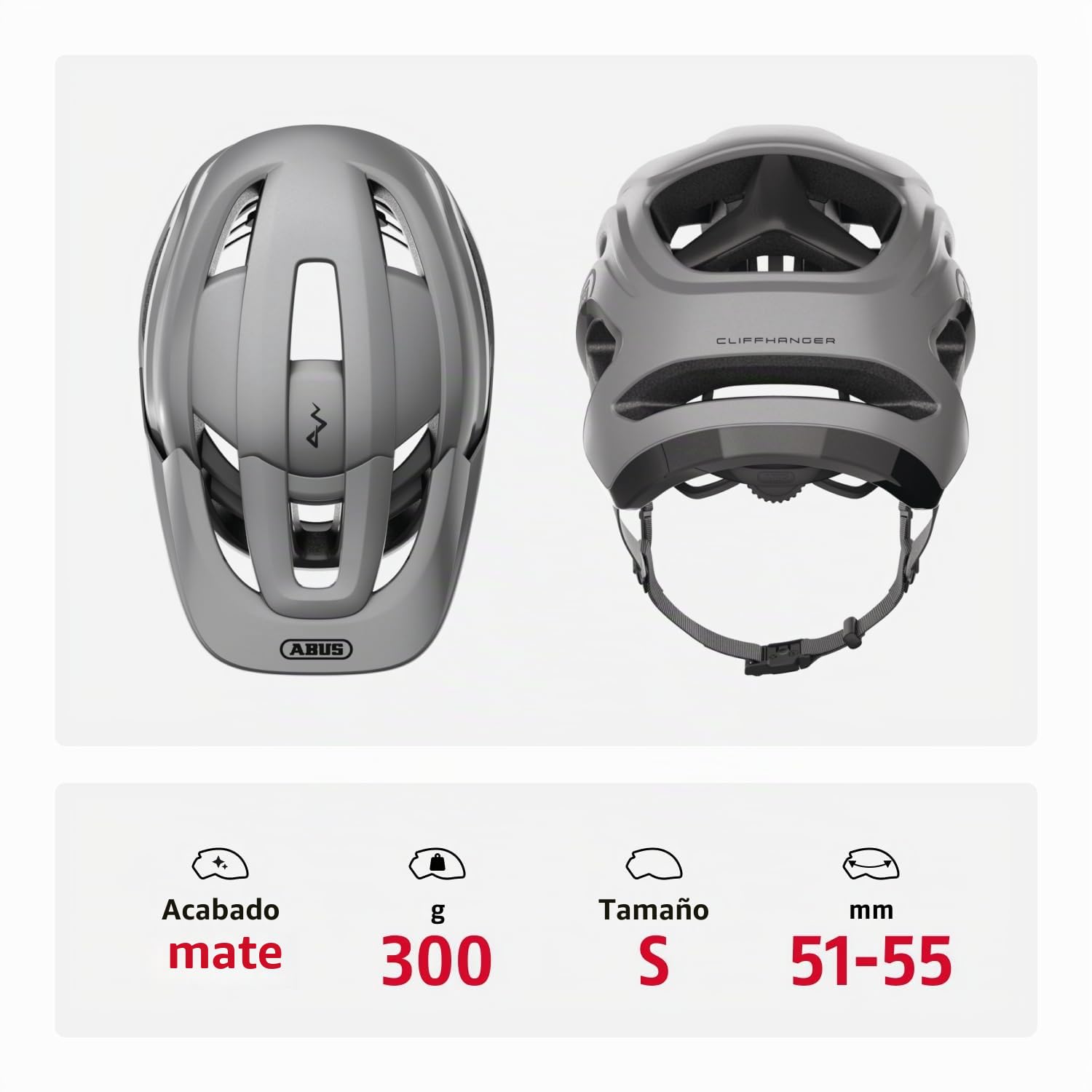 ABUS Cliffhanger MTB Helmet - Bike Helmet for demanding Trails - with Large Ventilation Openings & TriVider Strap System - for Men and Women