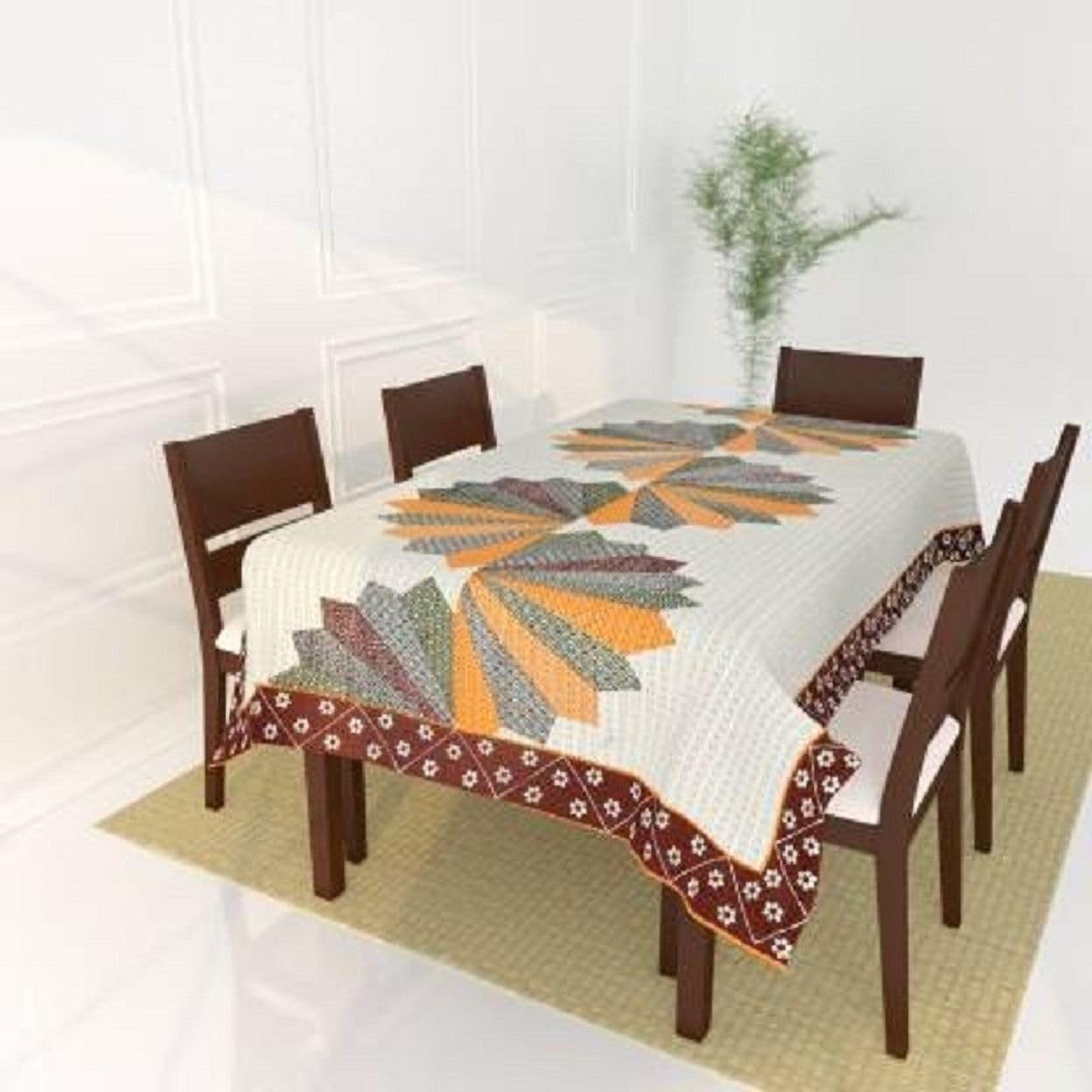 Table Cover, Brown, Floral Pattern, 102 x 152 Centimetres-image-43
