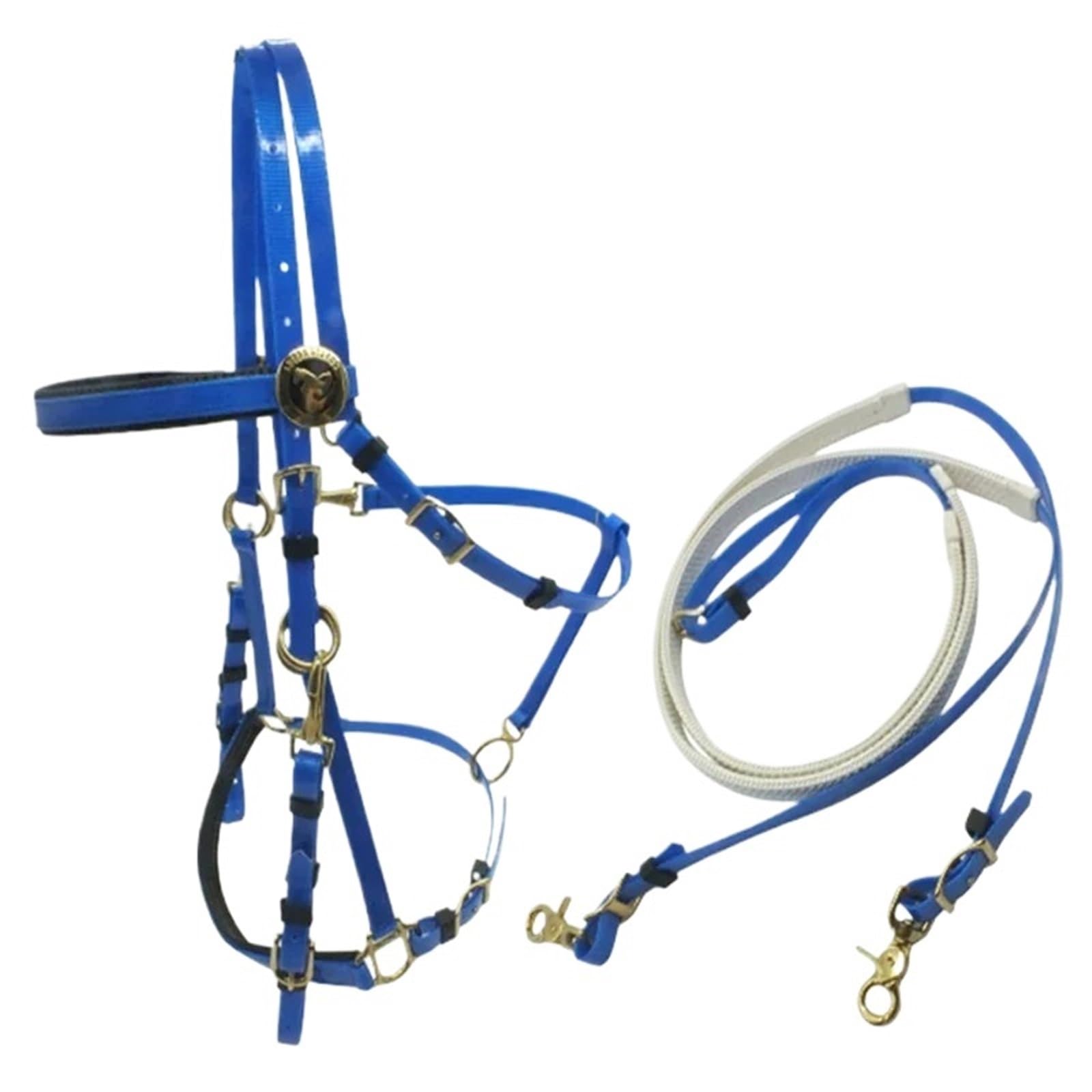 Riendas de brida caballo verde, silla montar sintética, Material nailon y PVC, cabestros, resistencia for sendero